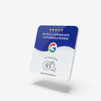 Close-up of the internal NFC chip area on a durable acrylic Google Plate for Parramatta shopfronts.