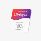 Instagram Tap Plate displayed next to a POS system on a modern counter in Manly.